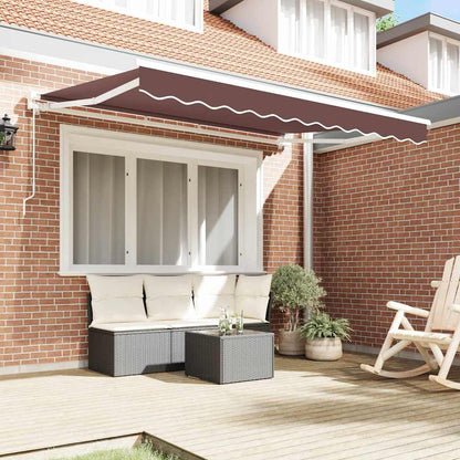 Awning Frame Brown 300 x 200 cm Polyester with PU coating