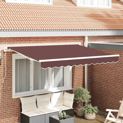 Retractable Awning Brown 300 x 200 cm Fabric