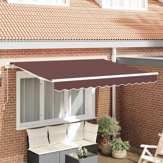 Retractable Awning Brown 300 x 200 cm Fabric