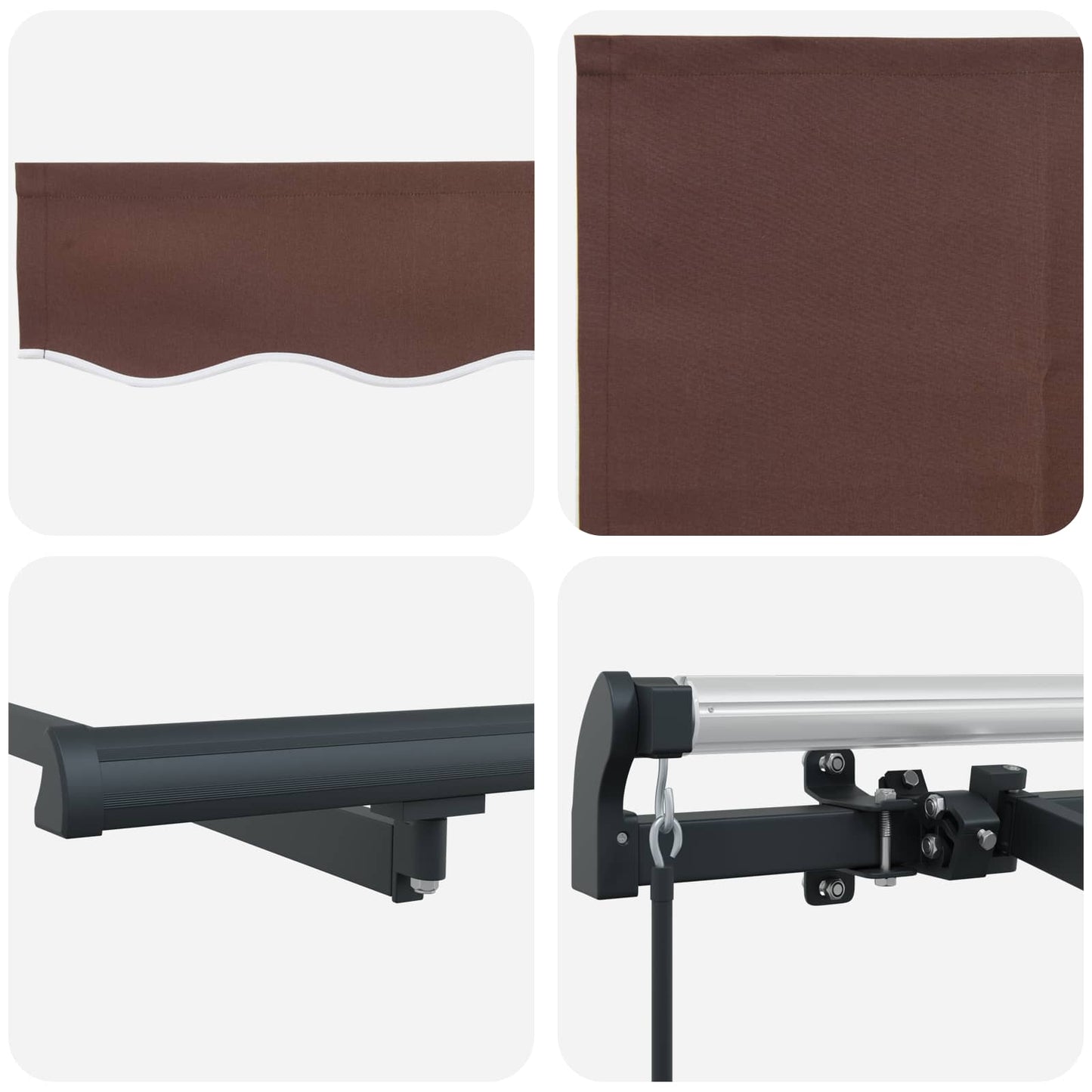 Retractable Awning Brown 300 x 200 cm Fabric