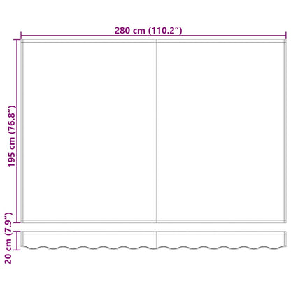 Awning Frame Multicolour 300 x 200 cm Polyester with PU coating