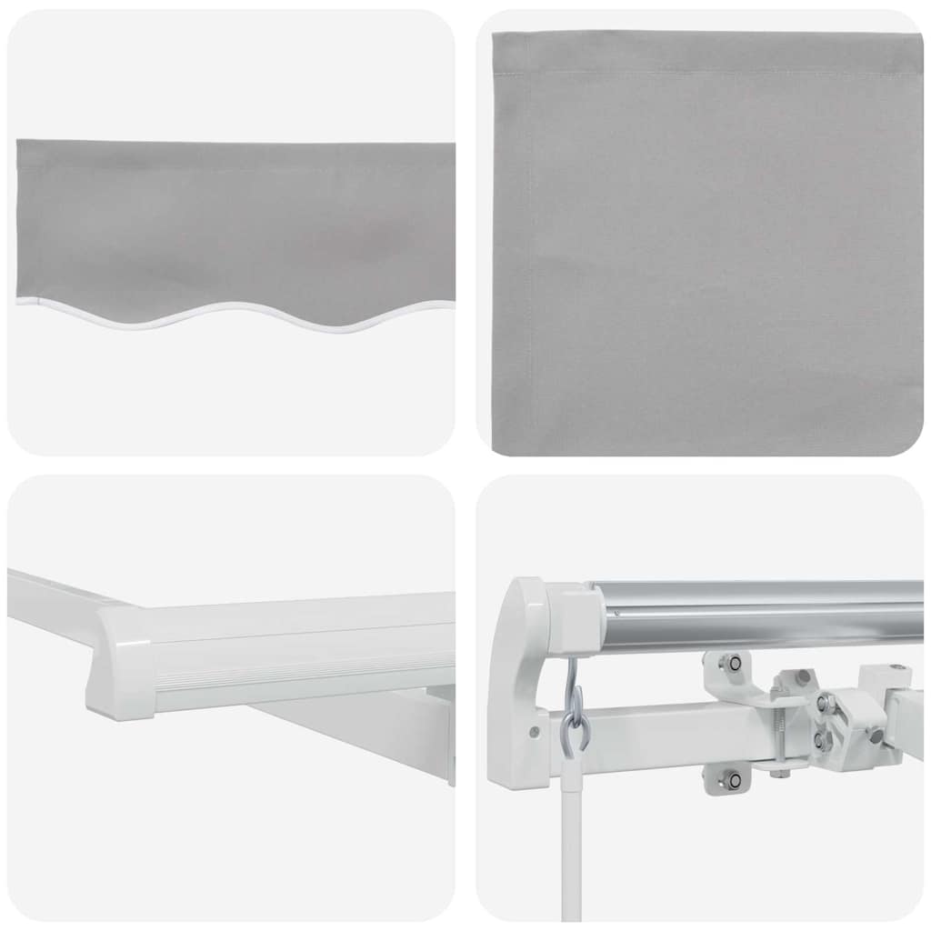 Retractable Awning Light Grey 300 x 200 cm Fabric
