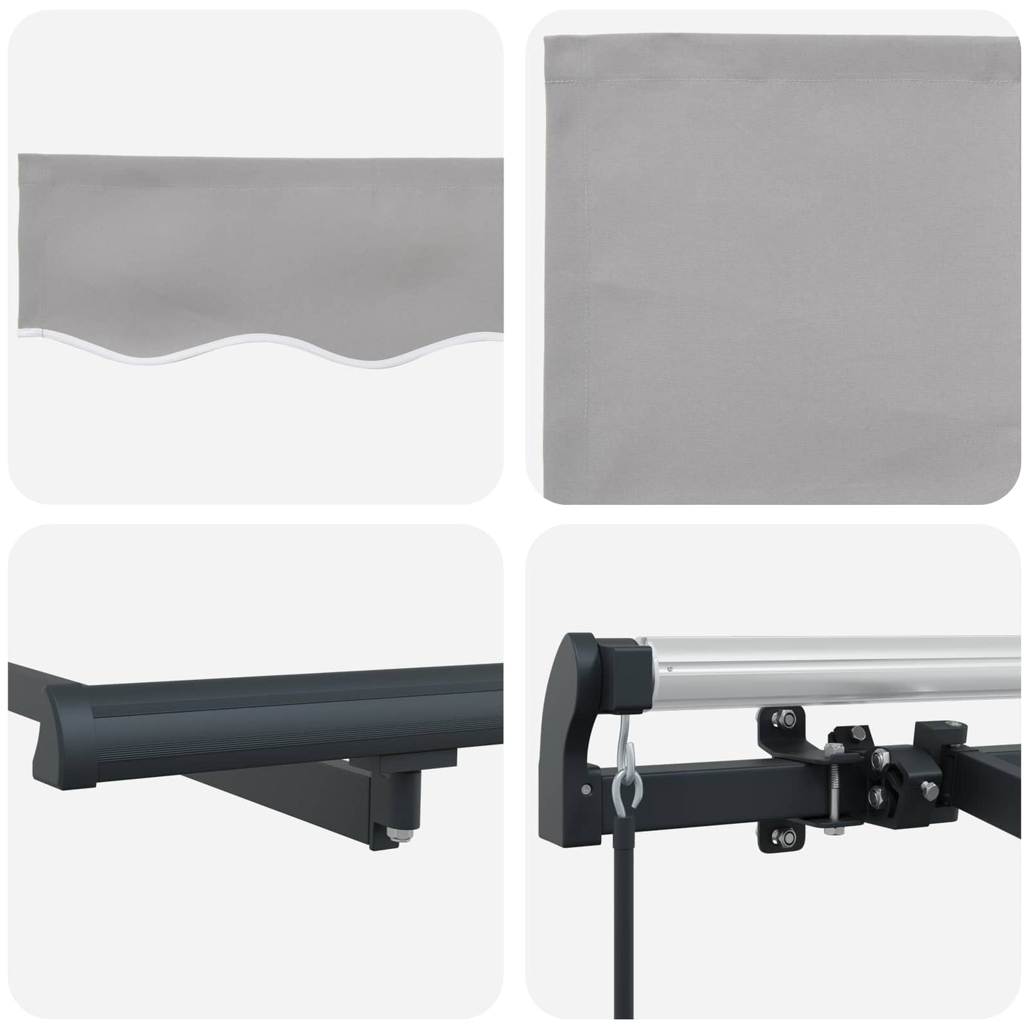Retractable Awning Light Grey 300 x 200 cm Fabric