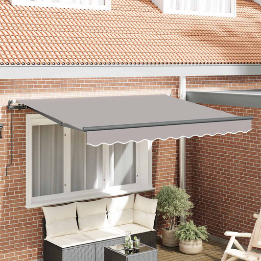 Retractable Awning Light Grey 300 x 200 cm Fabric