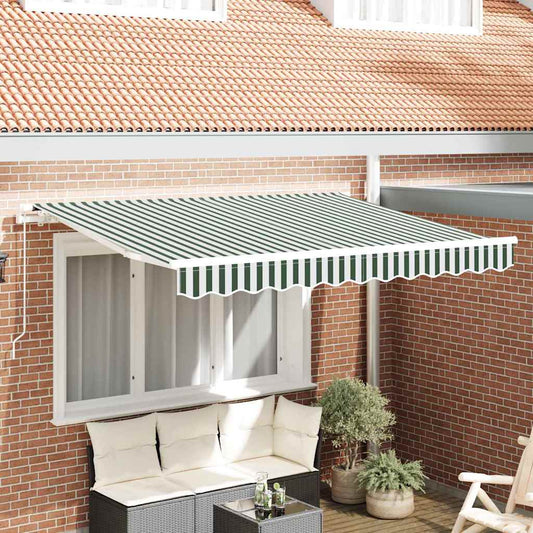 Retractable Awning Green 300 x 200 cm Fabric
