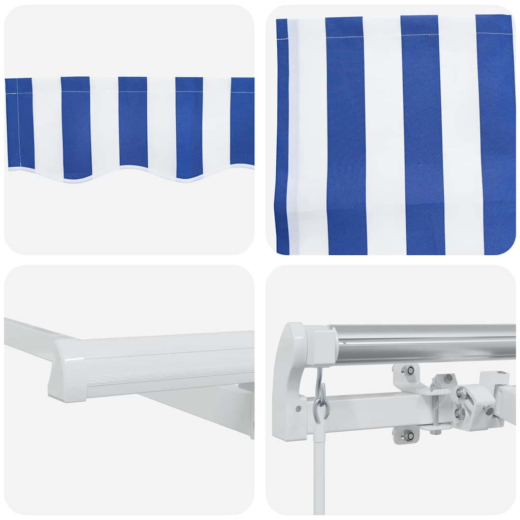 Retractable Awning Manual Blue 350 x 200 cm Fabric