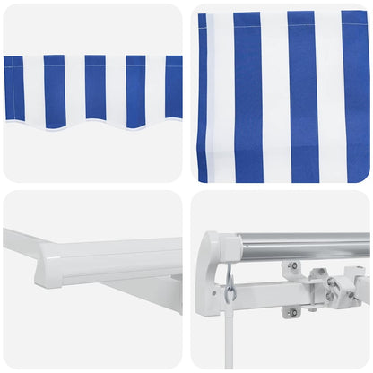 Retractable Awning Manual Blue 350 x 200 cm Fabric