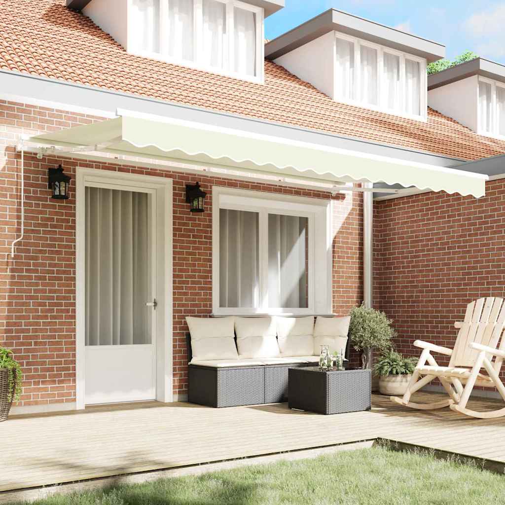 Retractable Awning Cream 350 x 200 cm Fabric