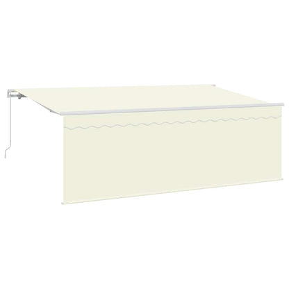 Retractable Awning Cream 350 x 200 cm Polyester and Aluminium