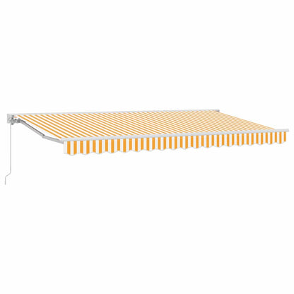 Retractable Awning Manual Yellow and White 350 x 200 cm