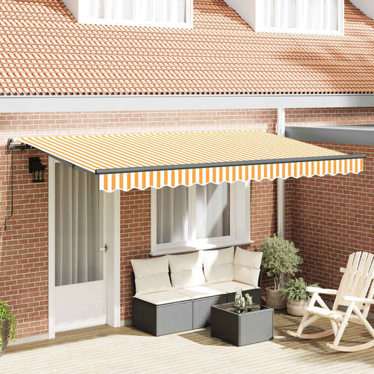 Retractable Awning Yellow 350 x 200 cm Fabric