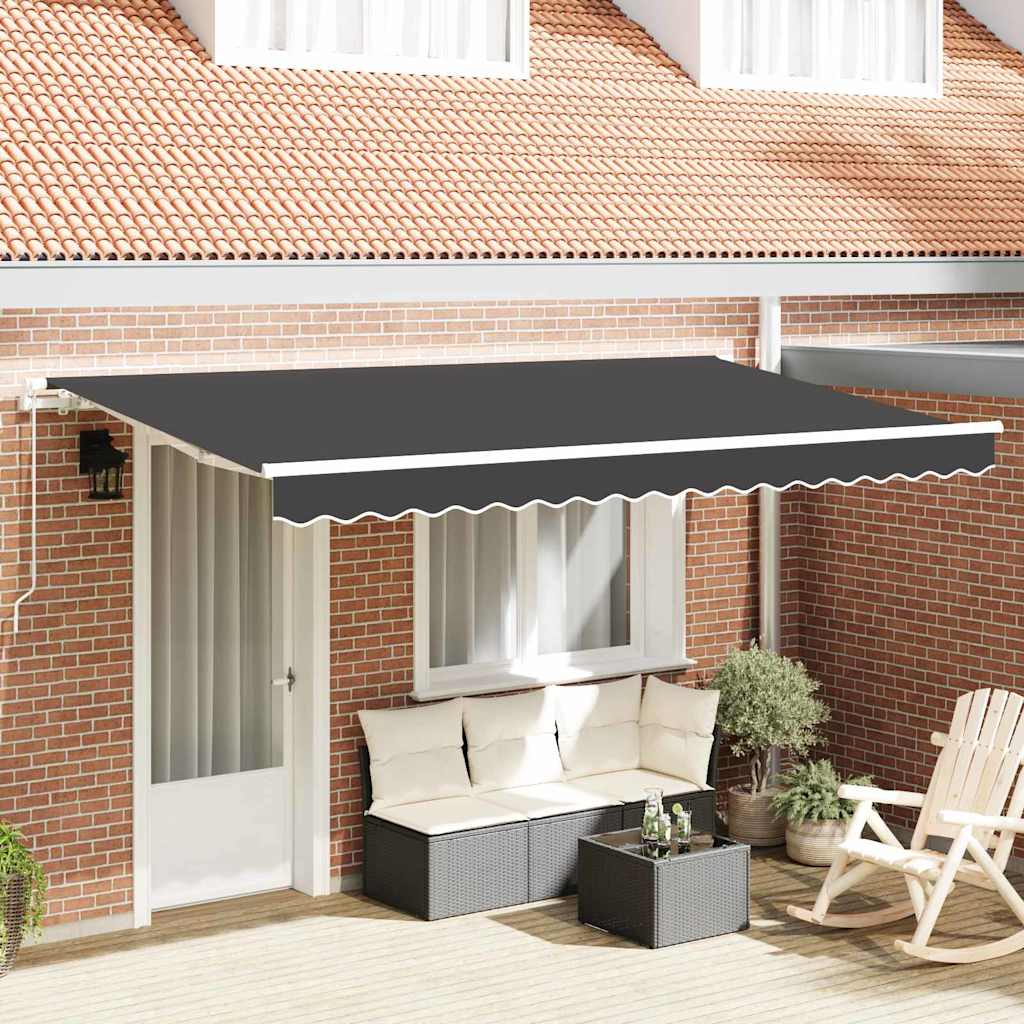 Retractable Awning Anthracite 350 x 200 cm Fabric
