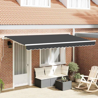 Retractable Awning Anthracite 350 x 200 cm Fabric
