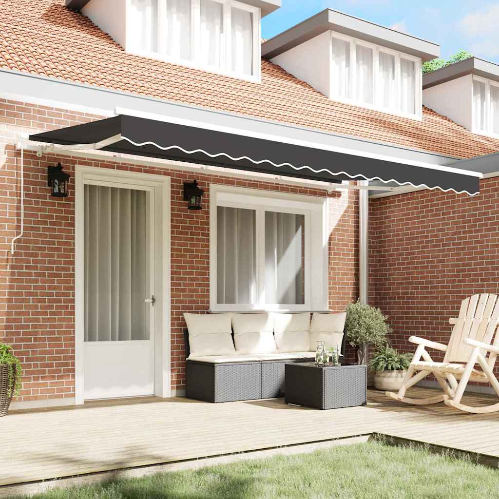 Retractable Awning Anthracite 350 x 200 cm Fabric