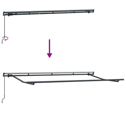 Retractable Awning Manual Anthracite 350 x 200 cm Fabric