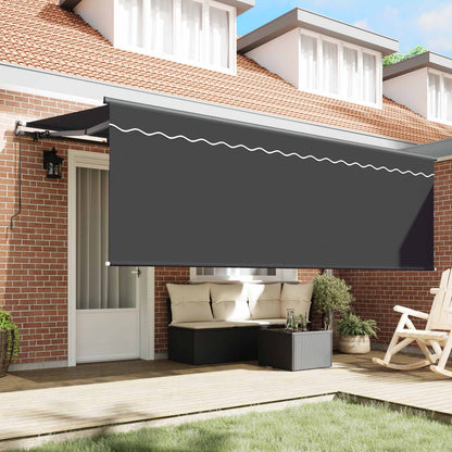 Retractable Awning Manual Anthracite 350 x 200 cm