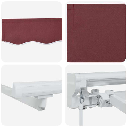 Awning Frame Burgundy 350 x 200 cm Polyester with PU coating
