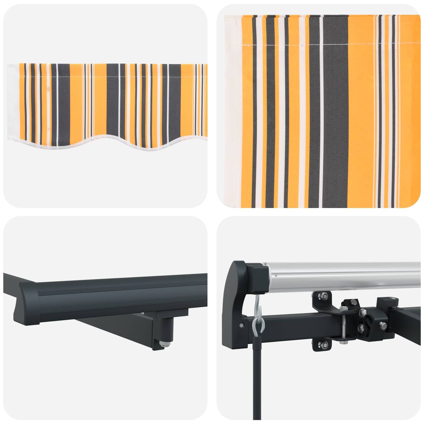 Retractable Awning Yellow 350 x 200 cm Fabric