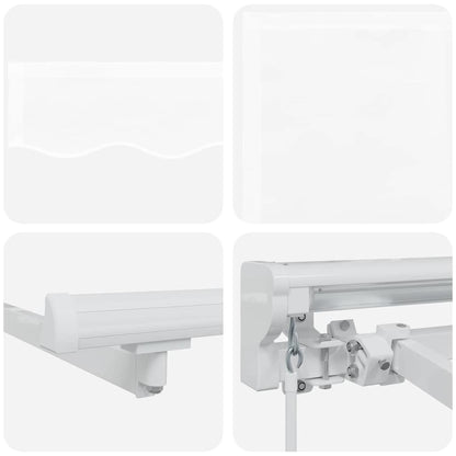 Awning Frame White 350 x 200 cm Polyester with PU coating