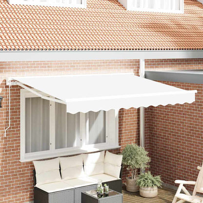 Awning Frame White 350 x 200 cm Polyester with PU coating