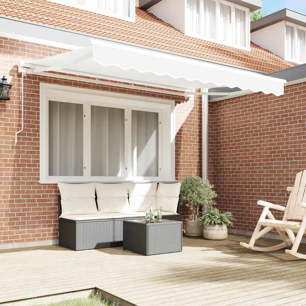 Awning Frame White 350 x 200 cm Polyester with PU coating