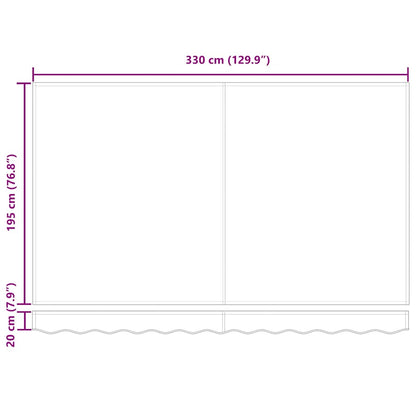 Awning Frame Light Grey 350 x 200 cm Polyester with PU coating