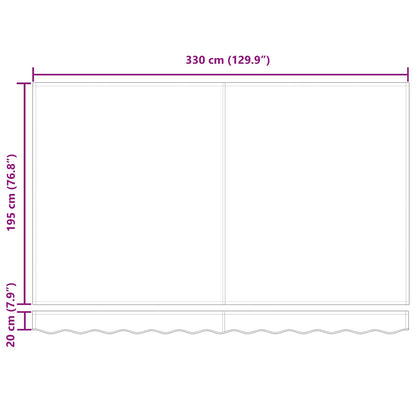 Retractable Awning Manual Light Grey 350 x 200 cm Fabric