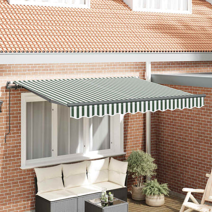 Retractable Awning Green 350 x 200 cm Fabric