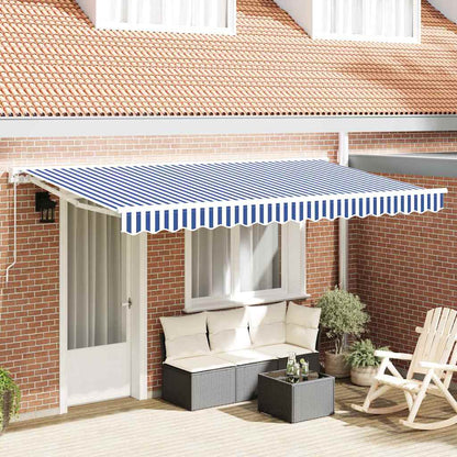 Awning Frame Blue and White 400 x 200 cm