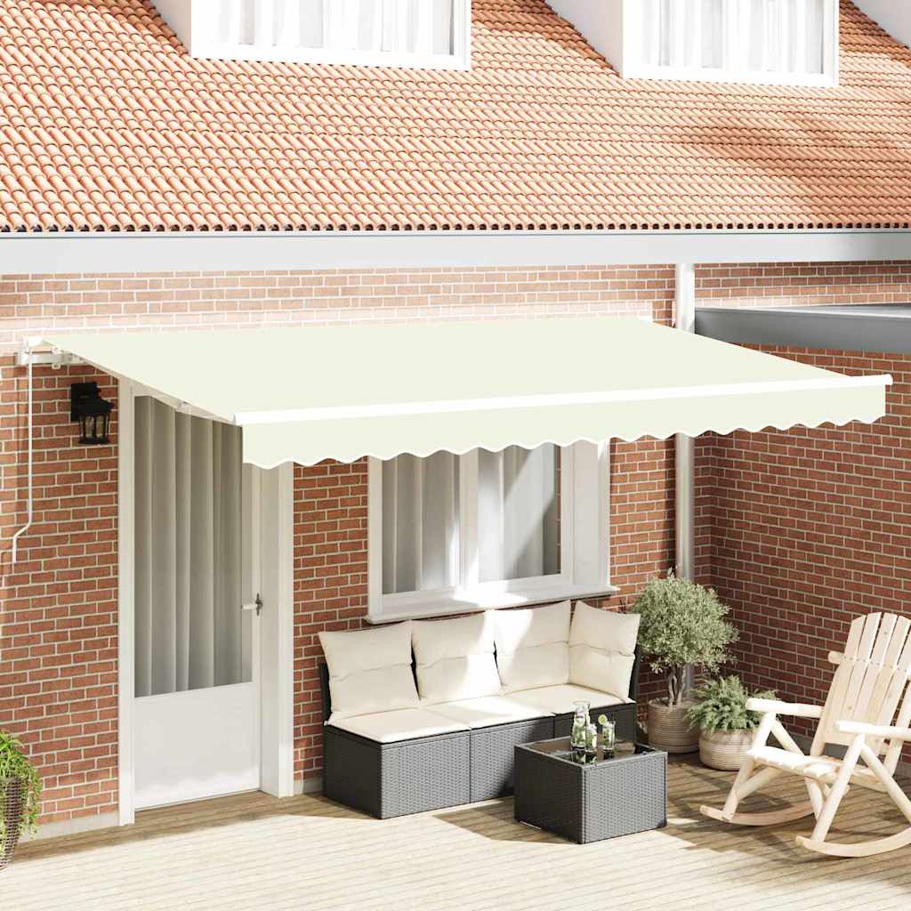 Retractable Awning Manual Cream 400 x 200 cm Fabric