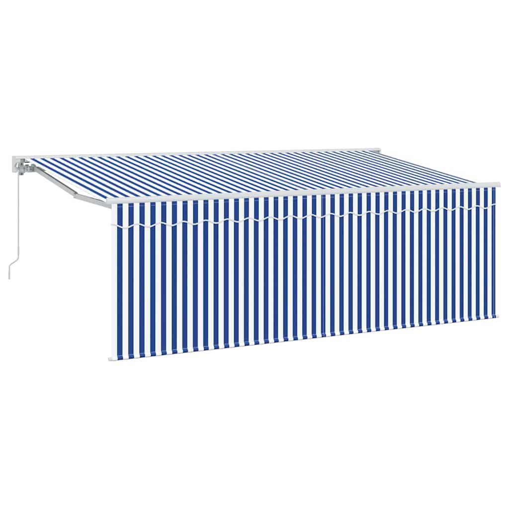 Retractable Awning Retractable Blue and White 400 x 200 cm