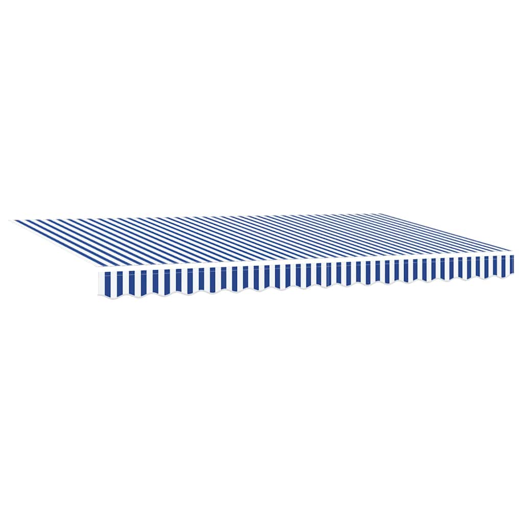 Retractable Awning Manual Blue and White 400 x 200 cm