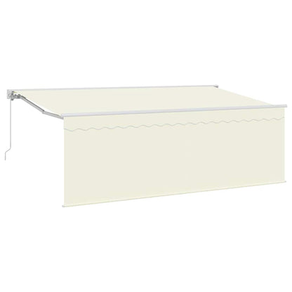 Retractable Awning Cream 400 x 200 cm Polyester and Aluminium