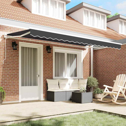 Awning Frame Anthracite 400 x 200 cm Polyester with PU coating