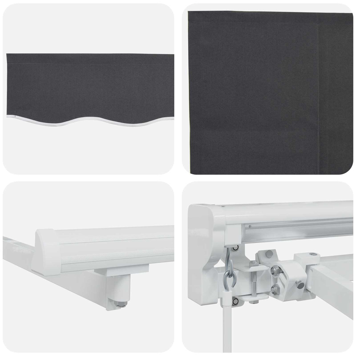 Manual Awning 4 x 2 m Anthracite 100% Polyester