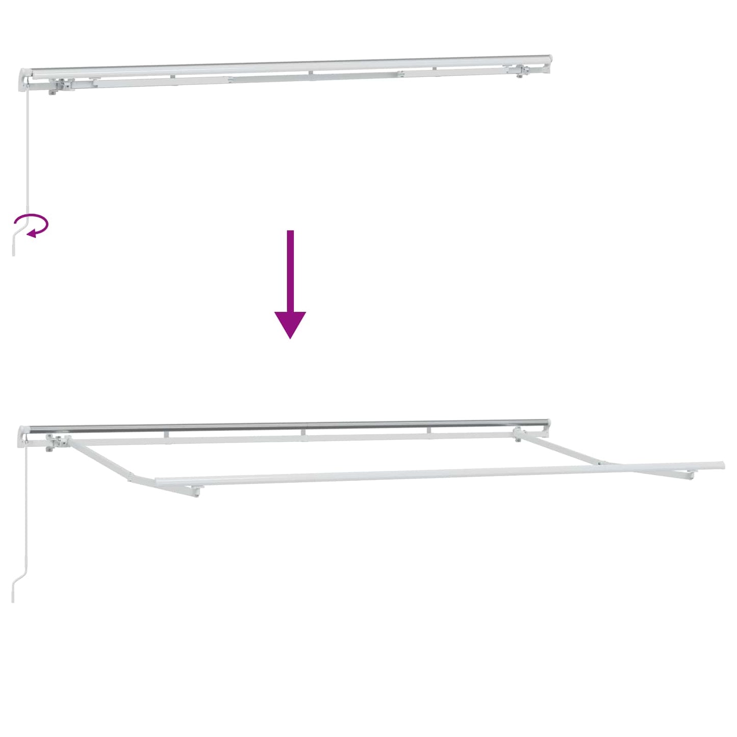 Retractable Awning Retractable Manual Anthracite 400 x 200 cm