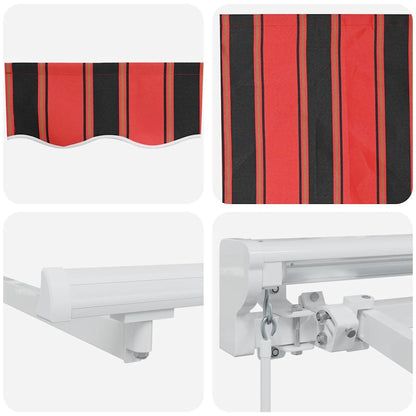 Retractable Awning Manual Orange and Black 400 x 200 cm