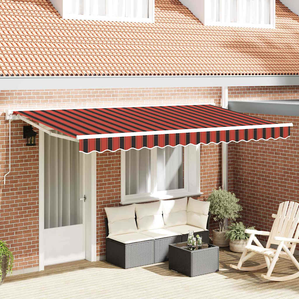 Retractable Awning Manual Orange and Black 400 x 200 cm