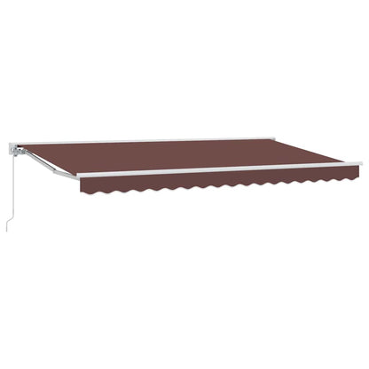 Awning Frame Brown 400 x 200 cm Polyester with PU coating