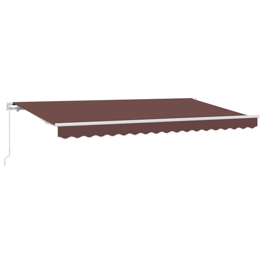 Retractable Awning Brown 400 x 200 cm Fabric