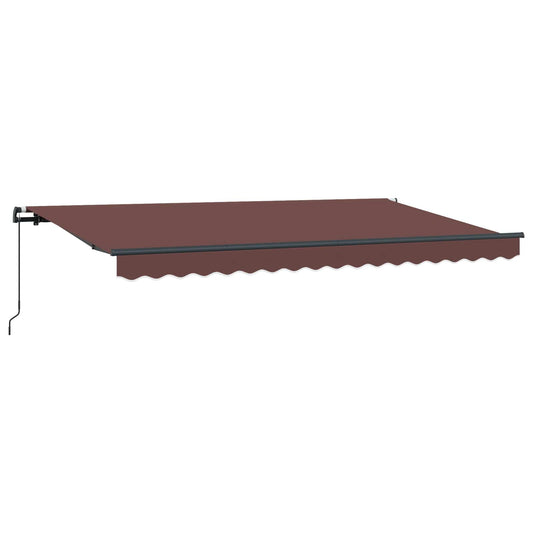 Retractable Awning Brown 400 x 200 cm Fabric