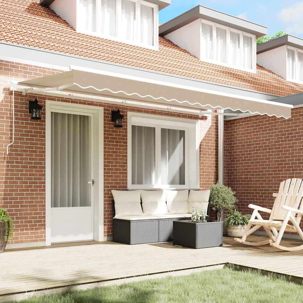 Retractable Awning Beige 400 x 200 cm Fabric