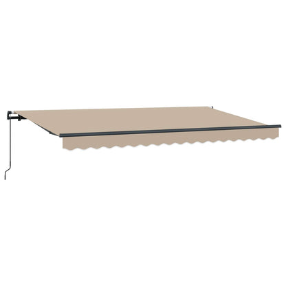 Retractable Awning Beige 400 x 200 cm Fabric
