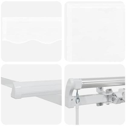 Retractable Awning Manual White 400 x 200 cm Fabric