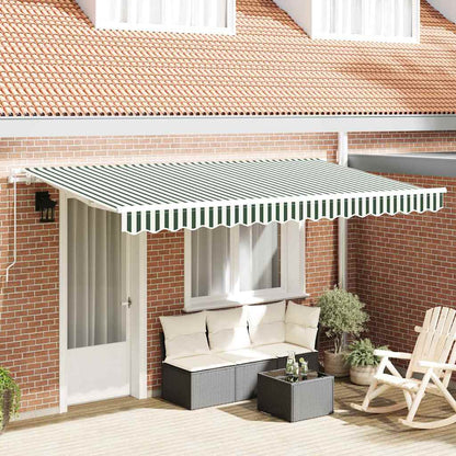 Retractable Awning Green 400 x 200 cm Fabric
