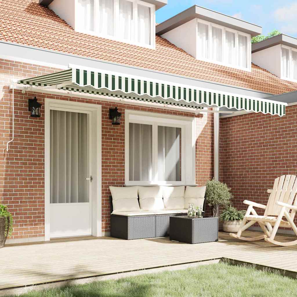 Retractable Awning Green 400 x 200 cm Fabric