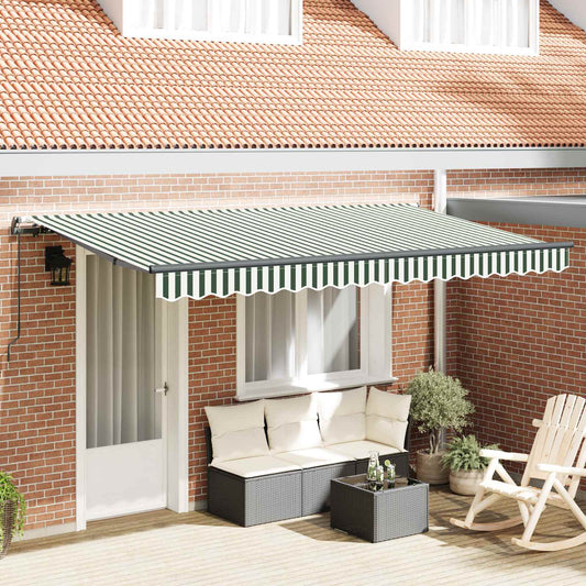 Retractable Awning Green 400 x 200 cm Fabric