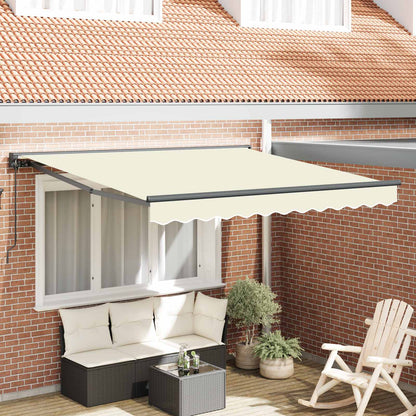 Retractable Awning Cream 300 x 250 cm Aluminium and Fabric