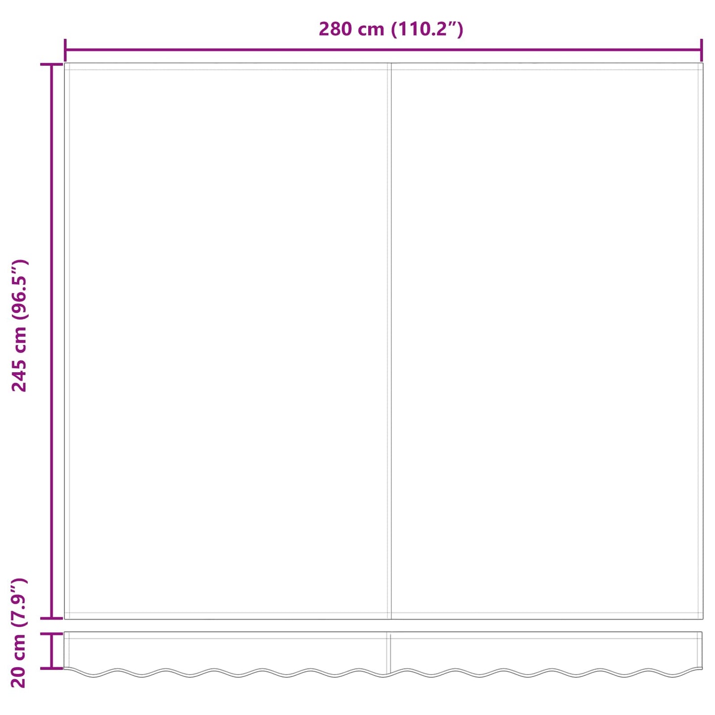 Retractable Awning Cream 300 x 250 cm Aluminium and Fabric