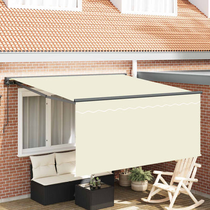 Retractable Awning Cream 300 x 250 cm Polyester and Aluminium